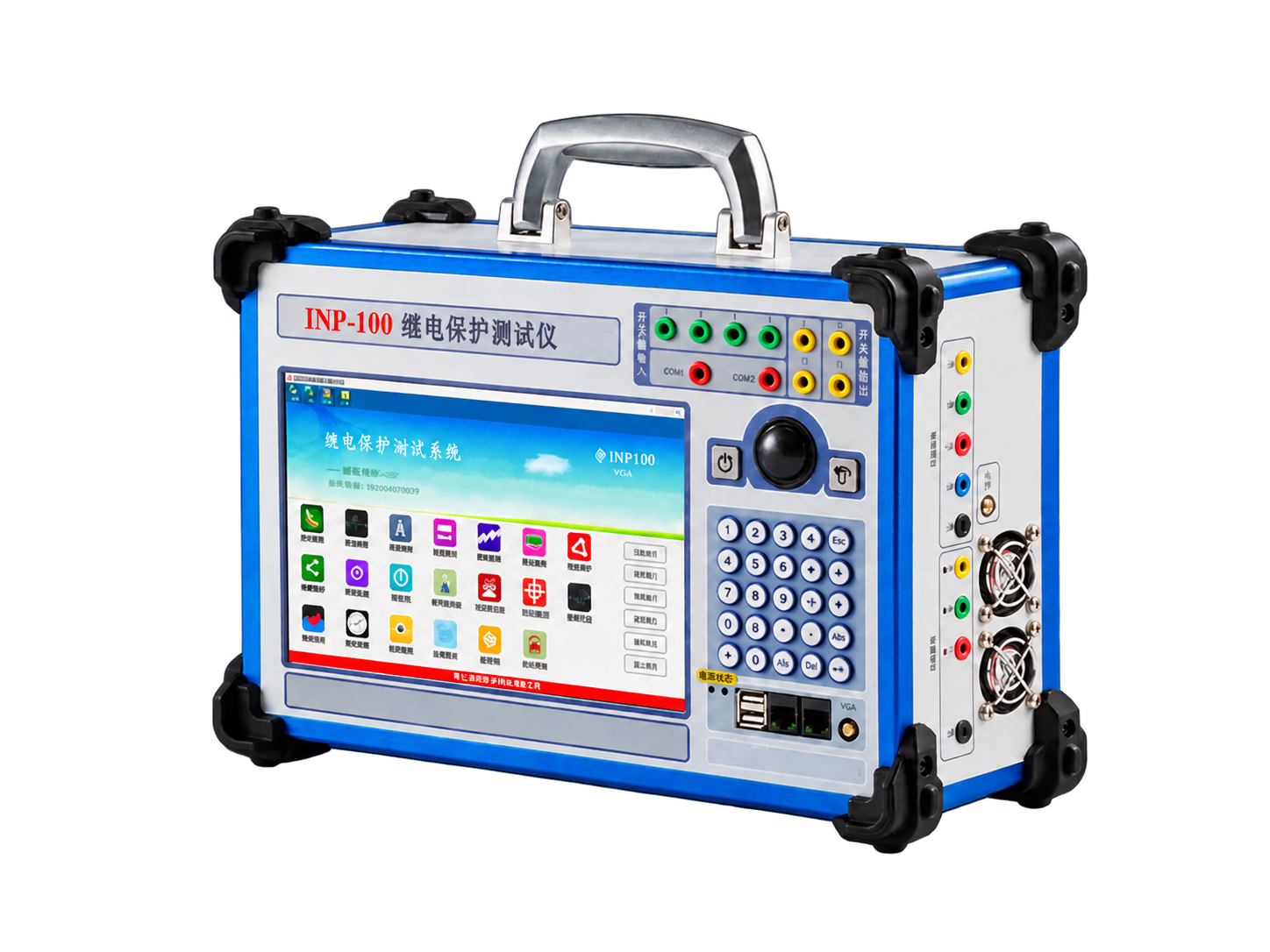 INP100带电池继电保护测试仪侧面